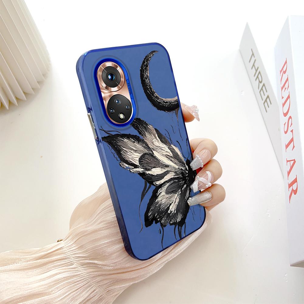 

Барвистий двосторонній сріблястий візерунок, протиударний чохол для телефону Huawei Honor Infinix Tecno, стійкий до падіння Infinix Hot 12 синій