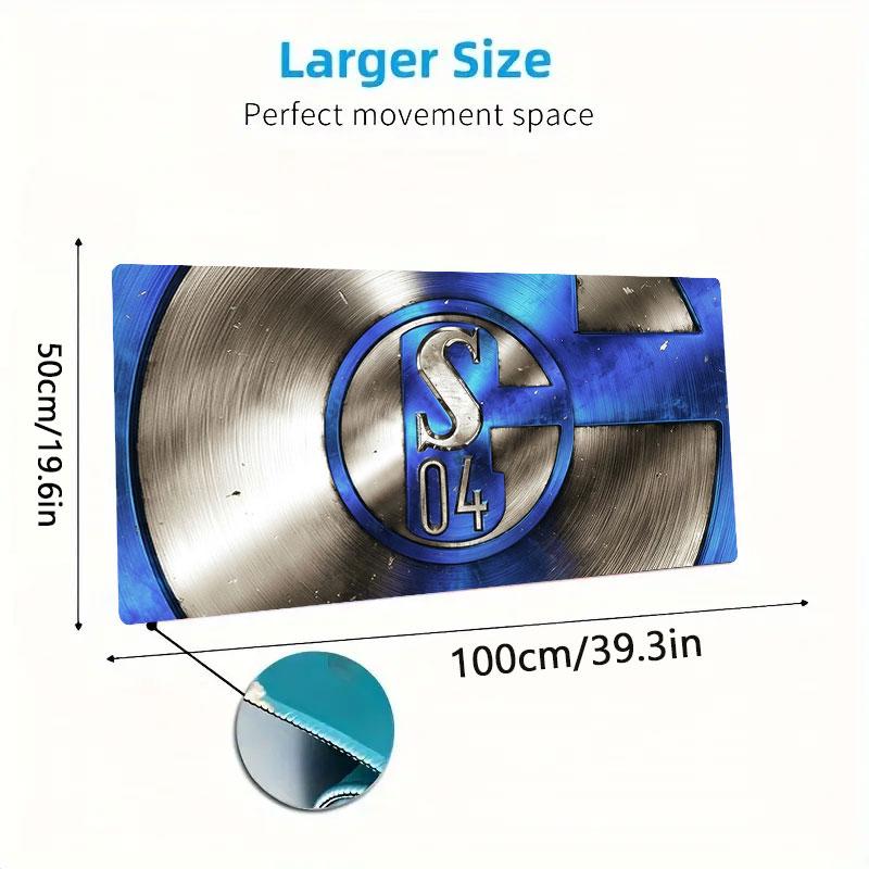 FC Schalke 04 Large Size Mouse Pad Large Gaming Table Cushion Non-slip Laptop Tablet Big Mousepad XXL Mat Mini PC Playmat With Lock Edge