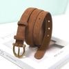 Versatile Suede Leather Belt Pin Buckle Wide Waistband Women Waist Belt  Coat Skirt Decoration