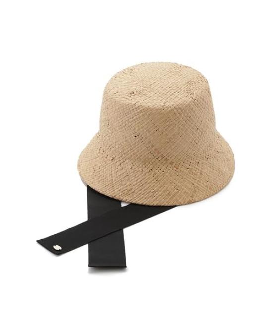 

[FRAY I.D.] Шляпа-ведро из рафии с лентой FWGH252319 Женская BEG