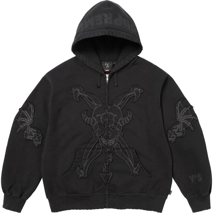 Supreme Y's by Yohji Yamamoto Zip Up Hooded Sweatshirt Black