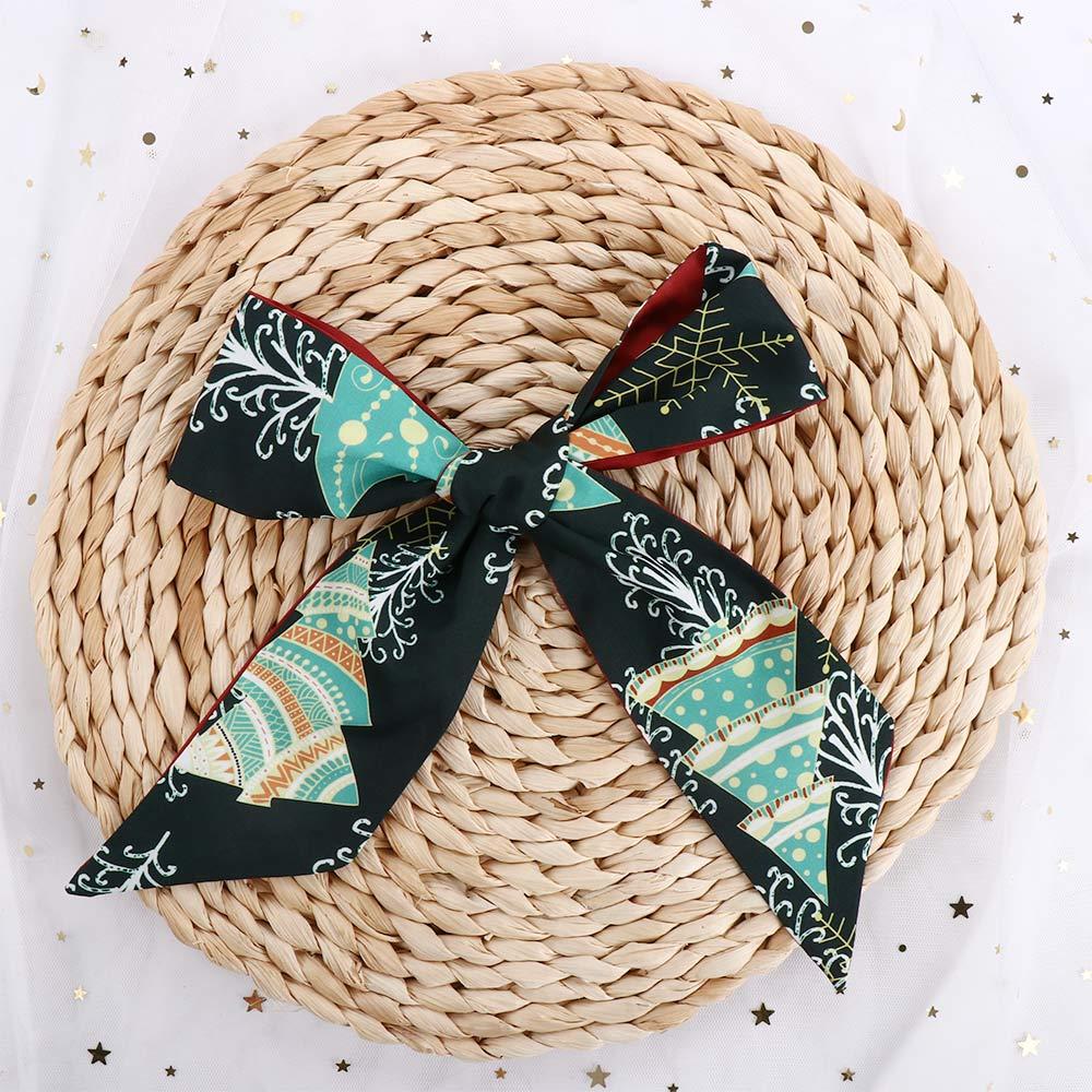Clothing Accessories Christmas Hair Band Hair Ribbon Female Printed Scarf Long Silk Scarf