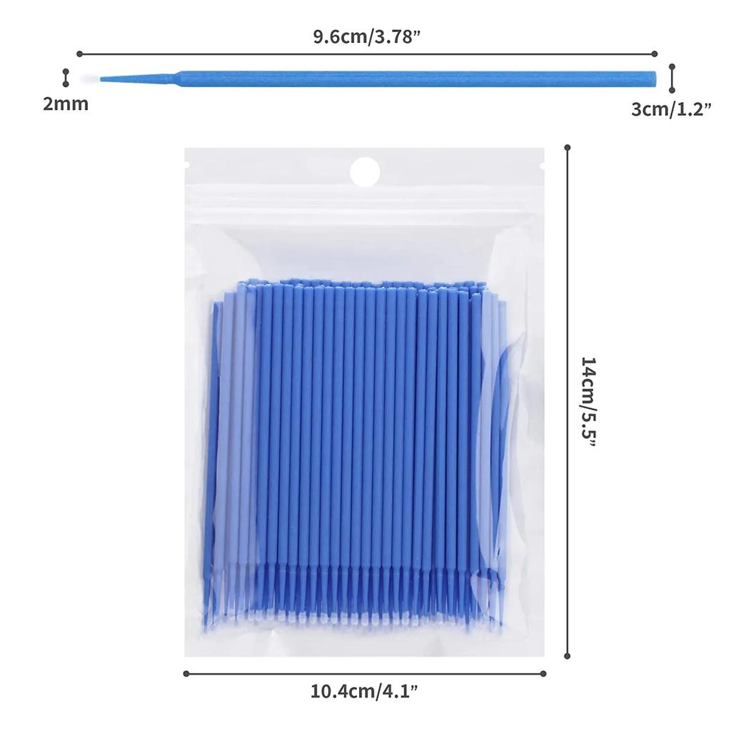 100pcs Extension Individual Lash Removing Swab Micro Brush For Eyelash Disposable MicroBrush Eyelashes Extension Tools