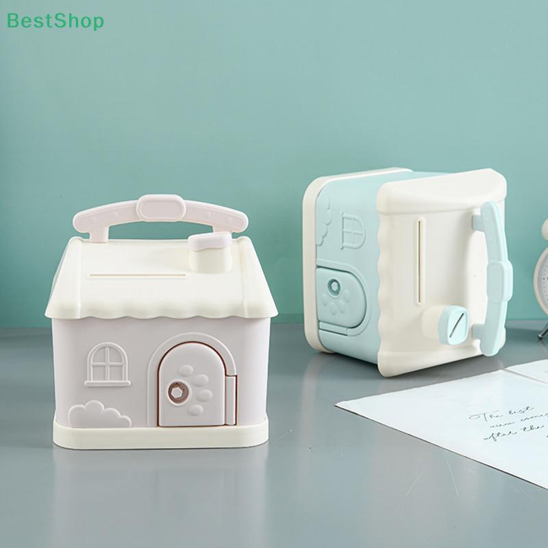 Cartoon Plastic Piggy Bank Little House Shape Children Gift Large Capacity
