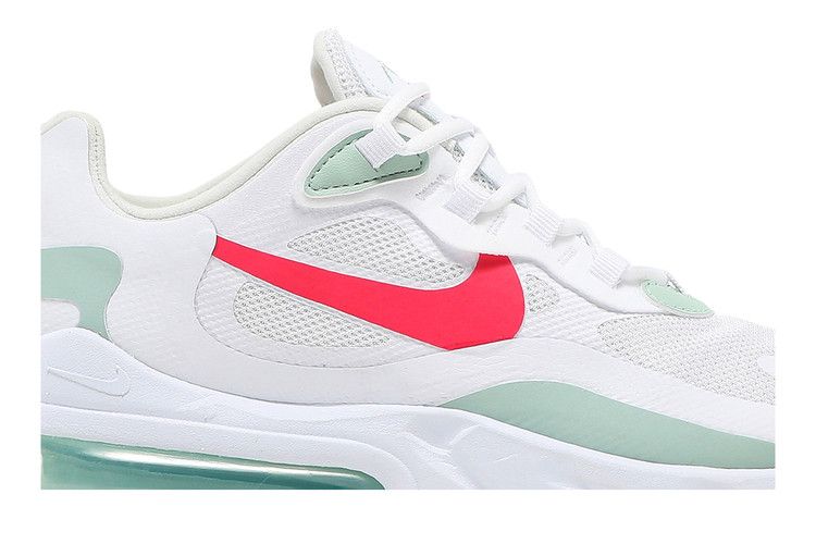 Women's Sneakers Nike Air Max 270 React White Pistachio Crimson (Women's) White/Pistachio Frost/Laser Crimson