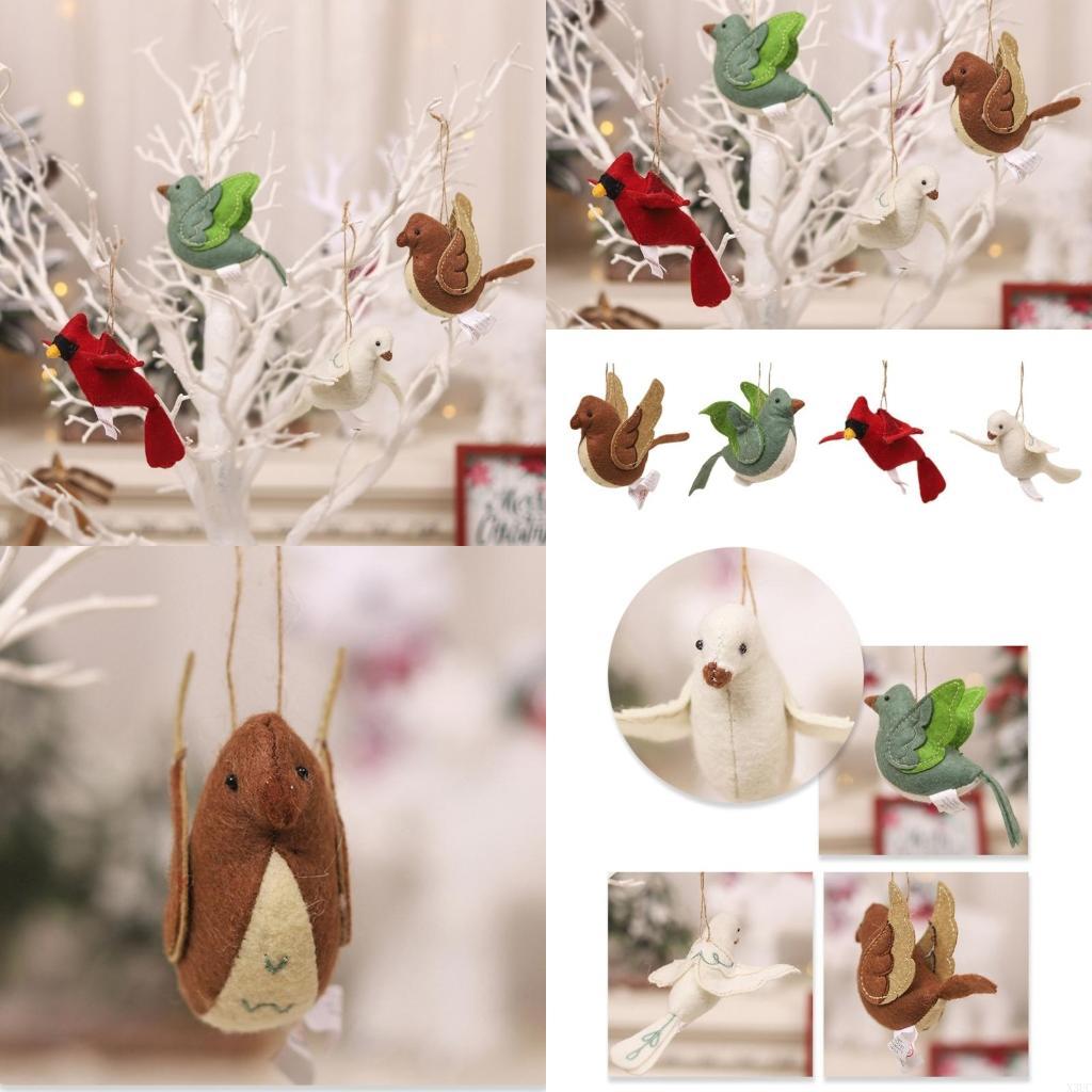 Christmas Tree Cartoon Bird Pendant Decoration Lovely Figurines Unique Design X3UC CN