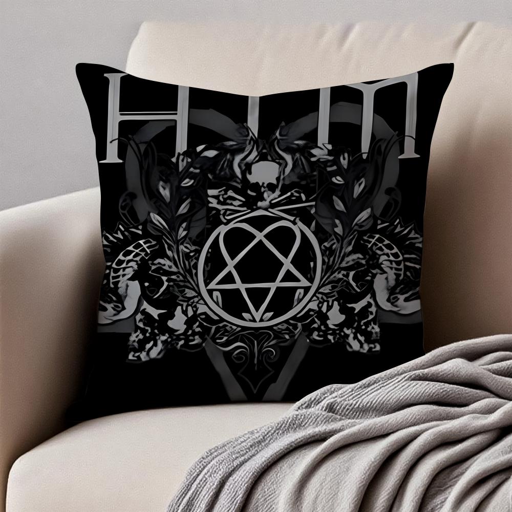HHim OOrnateES HHeartagram Cushion Cover Pillowcase Antidustmite Invisible Zipper Short Plush Sofa Cushion