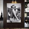 Retro Newspaper Scene Wall Art: Humorous Waterproof Bathroom Poster