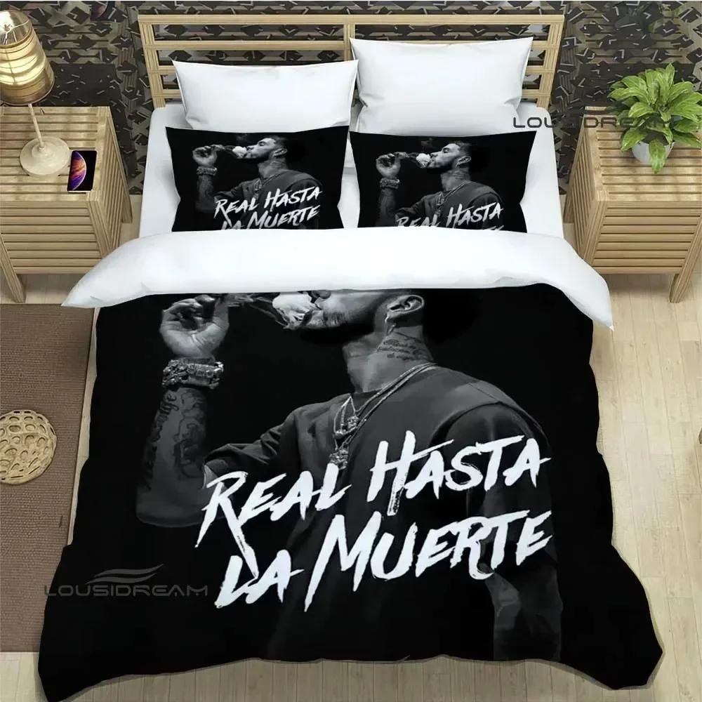 Luxury New 3D Print Rapper Anuel Aa Printed Bedding Sets Exquisite Bed Supplies Set Duvet Cover Bedding Set Luxury Birthday Gift