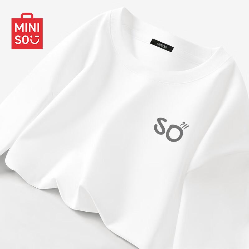 MINISO Men's Casual Pure Cotton Short-Sleeve T-Shirt