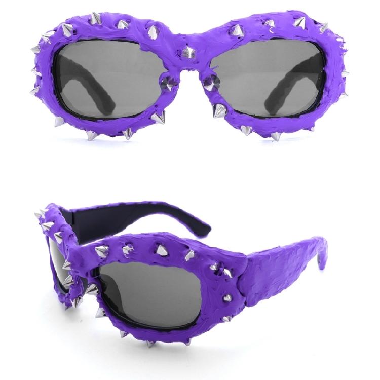 Novelty Sporty Sunglasses For Shows Stage And Daily Wear Unique Spiked Accessories Modern Outfit Photo Props
