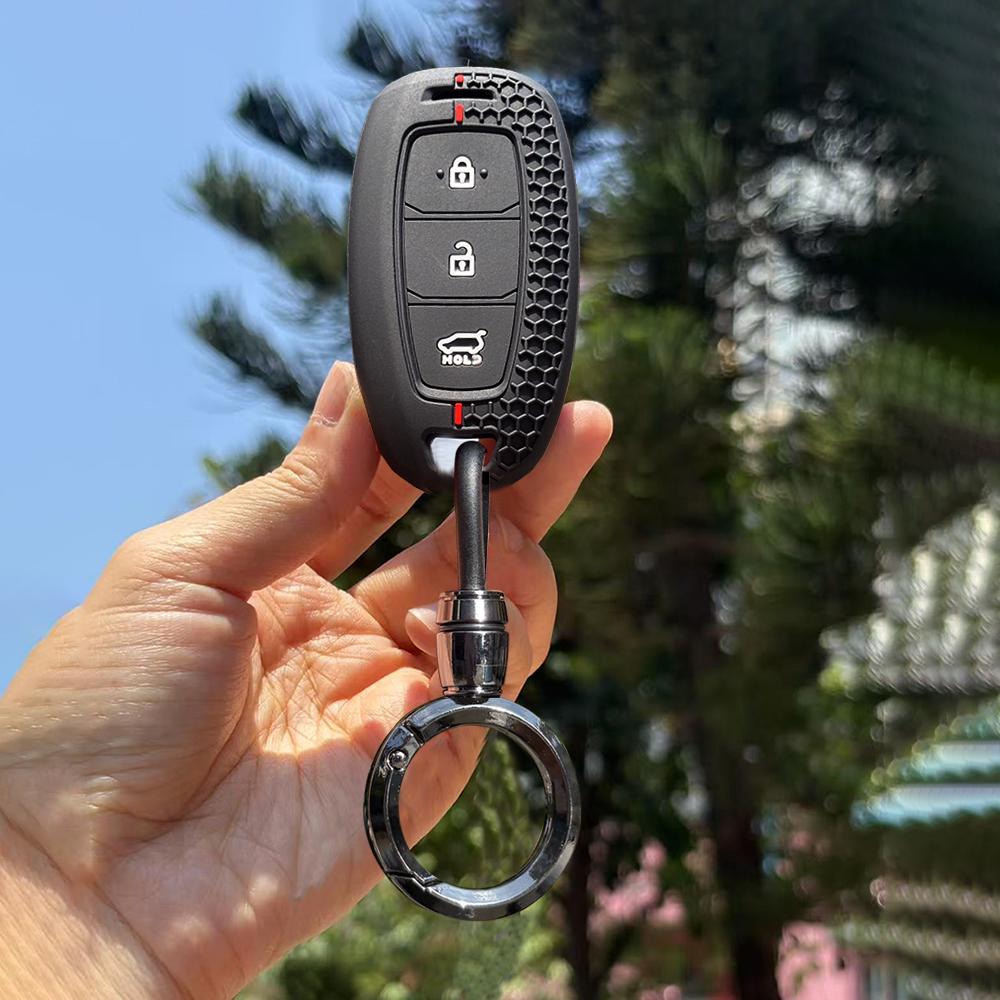 Key Case Cover For Hyundai Creta I20 I30 IX35 IX25 Elantra Grandeur Accent Solaris Sonata Palisade Kona Keychain