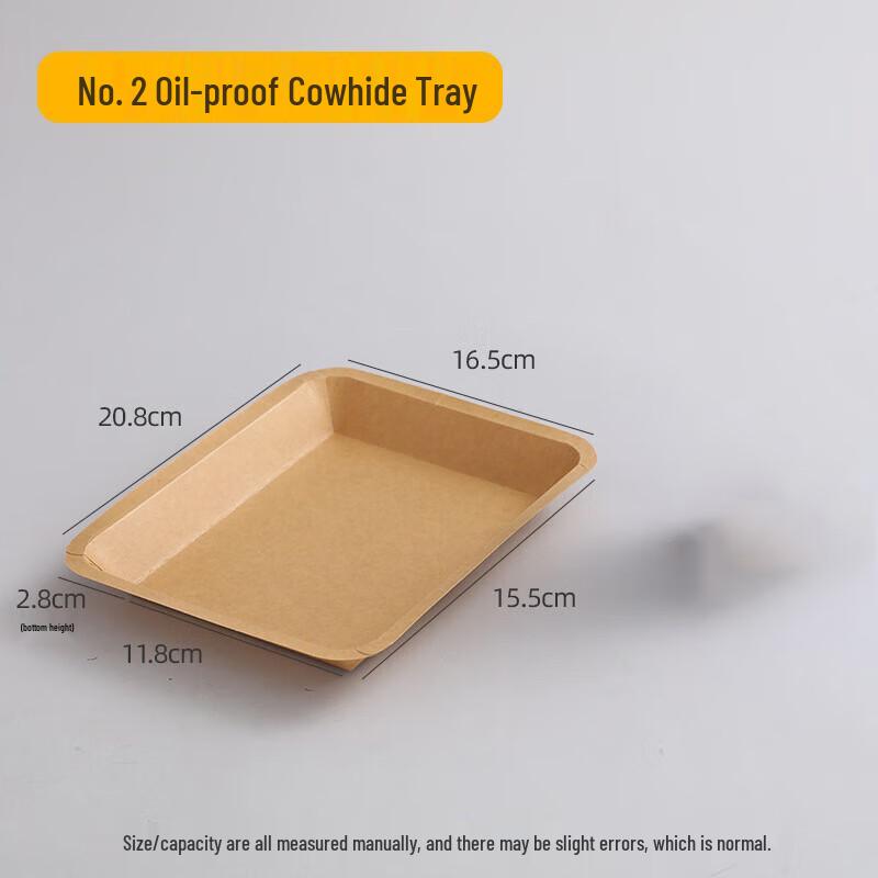 Rectangular Kraft Paper Disposable Snack Trays
