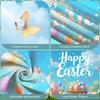 Bunny Background Easter Eggs Decor Easter Backdrop Happy Easter Display Wooden Texture For Family Gathering Spring Celebration