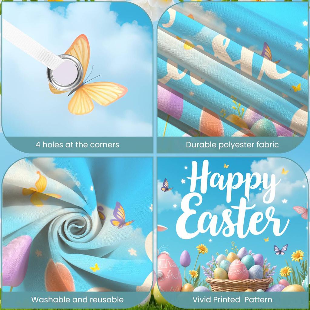 Bunny Background Easter Eggs Decor Easter Backdrop Happy Easter Display Wooden Texture For Family Gathering Spring Celebration