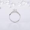 Ash Princess Moissanite Wedding Ring: S925 Sterling Silver, One Carat, Six-Prong, Fashionable Inlaid Confession Style.