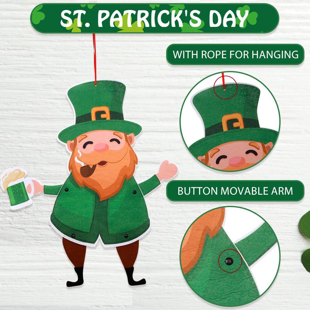 Adorable Festival Irish Nonwoven Fabric Hangings For St Patricks Day Decor Party