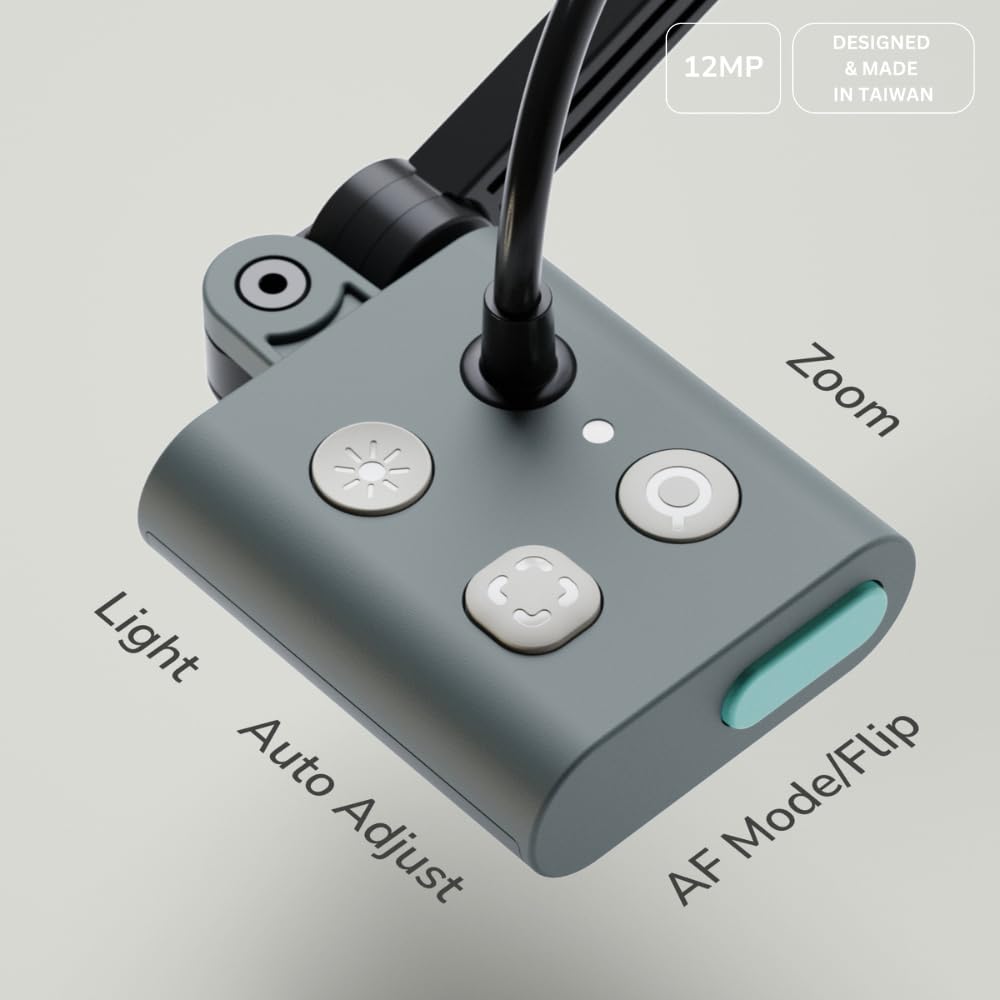 OKIOLABS OKIOCAM S2 Pro USB Document Projector 4K 13 Million Pixel 10cm Shooting Compatible with PC Mac iPad LED Online Class Zoom Video Conferencing