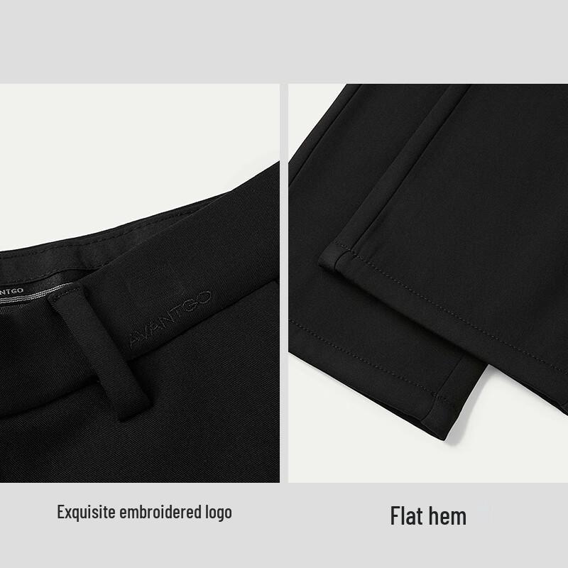 HLA Men's Light Business Casual Plush Warm Trousers