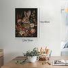 Ewzoet Funny Rabbit Vintage Gothic Bunny With Flowers In Bathtub Bathroom Wall Art Decor Picture Prints Paintings Black And White Farmhouse Animals