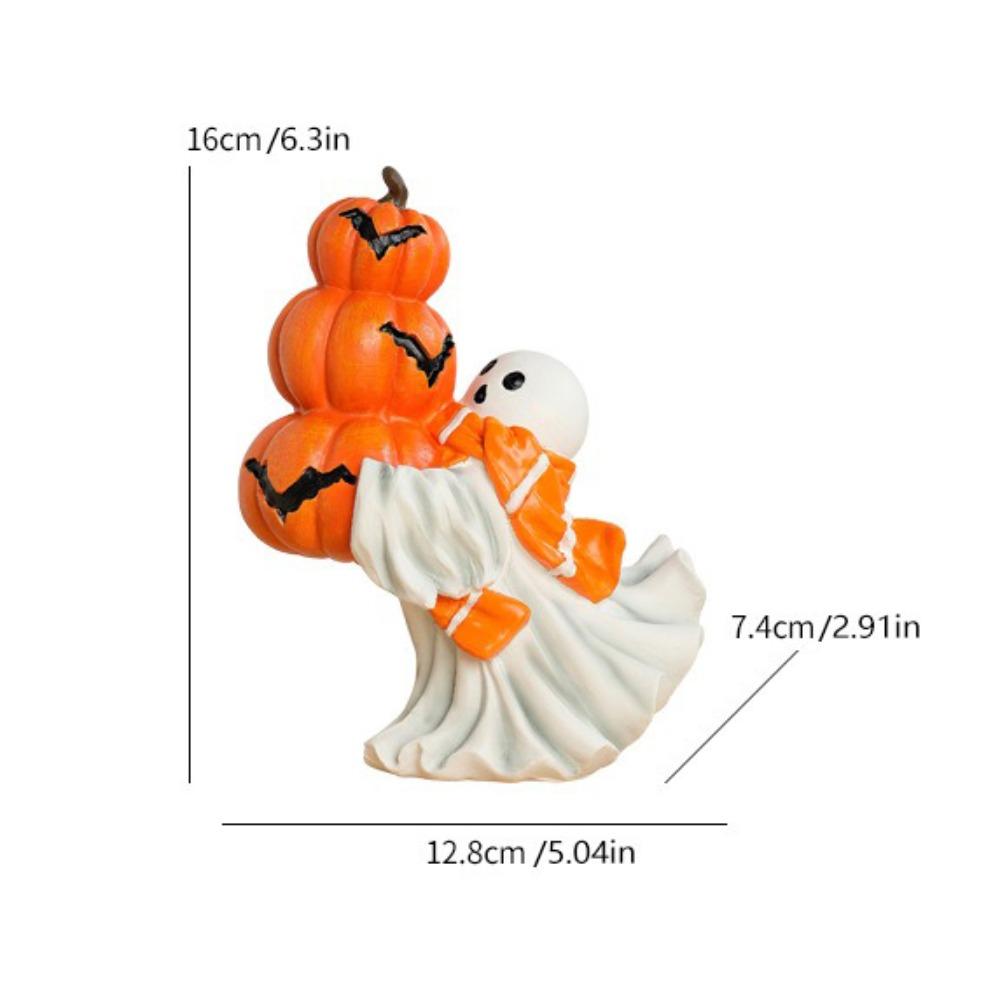 Biting Skull Halloween Resin Decoration Pumpkin Ghost Halloween Model  Indoor Dining