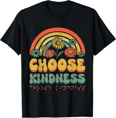 Choose Kindness Retro Braille Language Letters Braille Gift Unisex T-Shirt