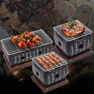 Taşınabilir Barbekü Izgara Kore Yemeği Karbon Fırın Barbekü Ocağı Kömürlü Pişirme Fırını Ev Dış Mekan Yeniden Kullanılabilir Izgara Kutusu