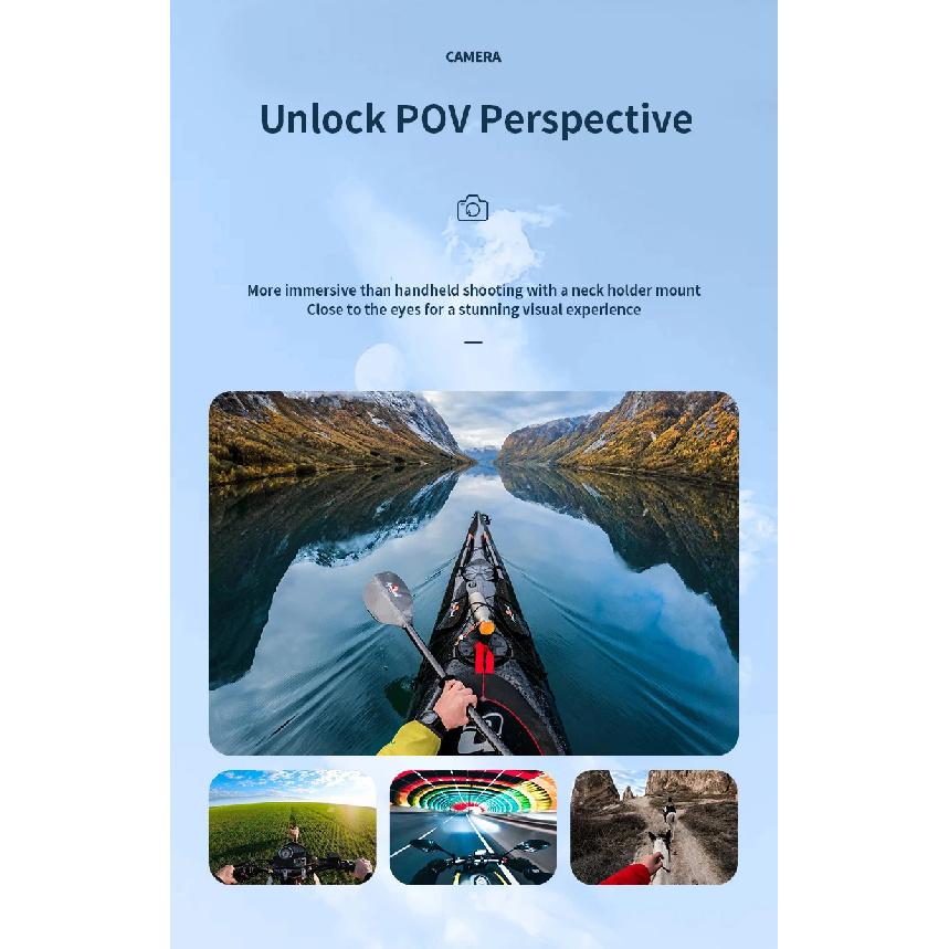 TELESIN Silicone Neck Hold Mount for GoPro Hero 13 12 11 10 9 8 Insta360 DJI Osmo Action Smartphone Magnetic Action Accessories