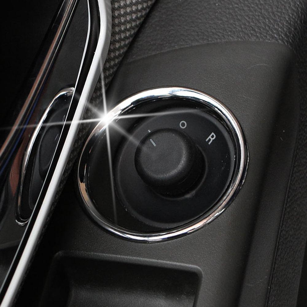 Car Side Rearview Mirror Adjust Knob Panel Ring Circle Sticker for Chevrolet Cruze Hatchback Sedan 2009 - 2014 ABS Accessories