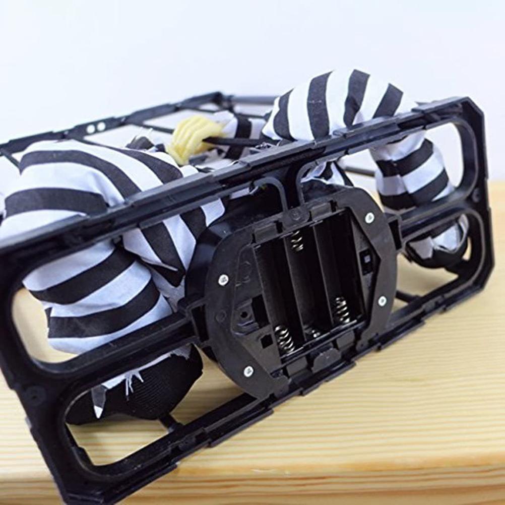 Halloween Scary Screaming Animated Skeleton Cage Prisoner with Light Up Eyes Haunted House Props