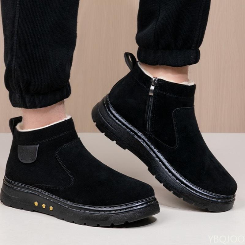 Fashion Winter new simple comfortable snow boots with high top thick insulation warm bottom fashionable  wear-resistant men's shoes