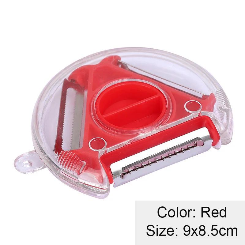 

Three in One Multifunctional Peeler Household Potato Shreds Peeler Scraper Kitchen Utensils Peeler Apples Melons and Fruits New красный