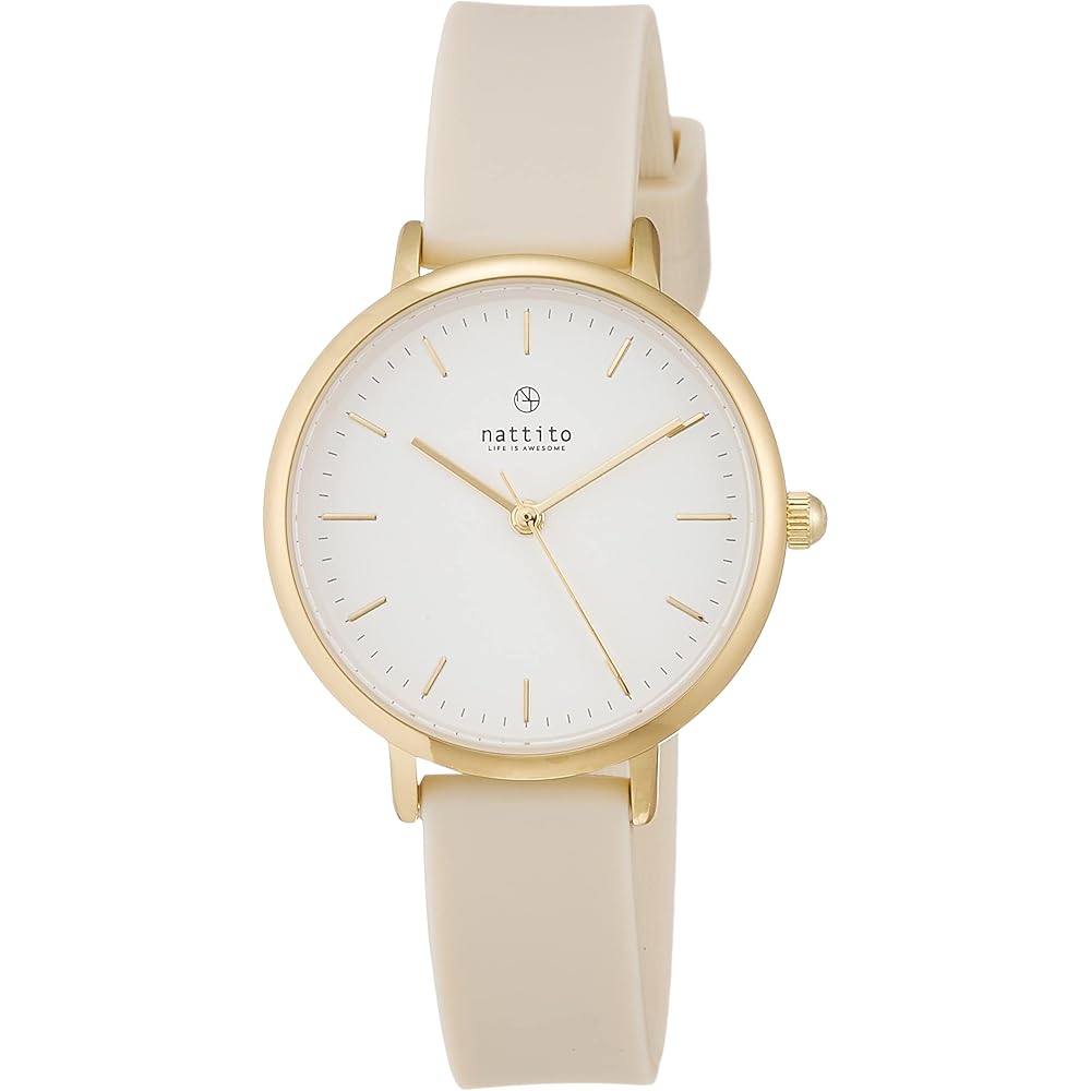 Fieldwork Analog Watch NF Solar Nickel-Free Silicone Strap YM031-1 Women s White