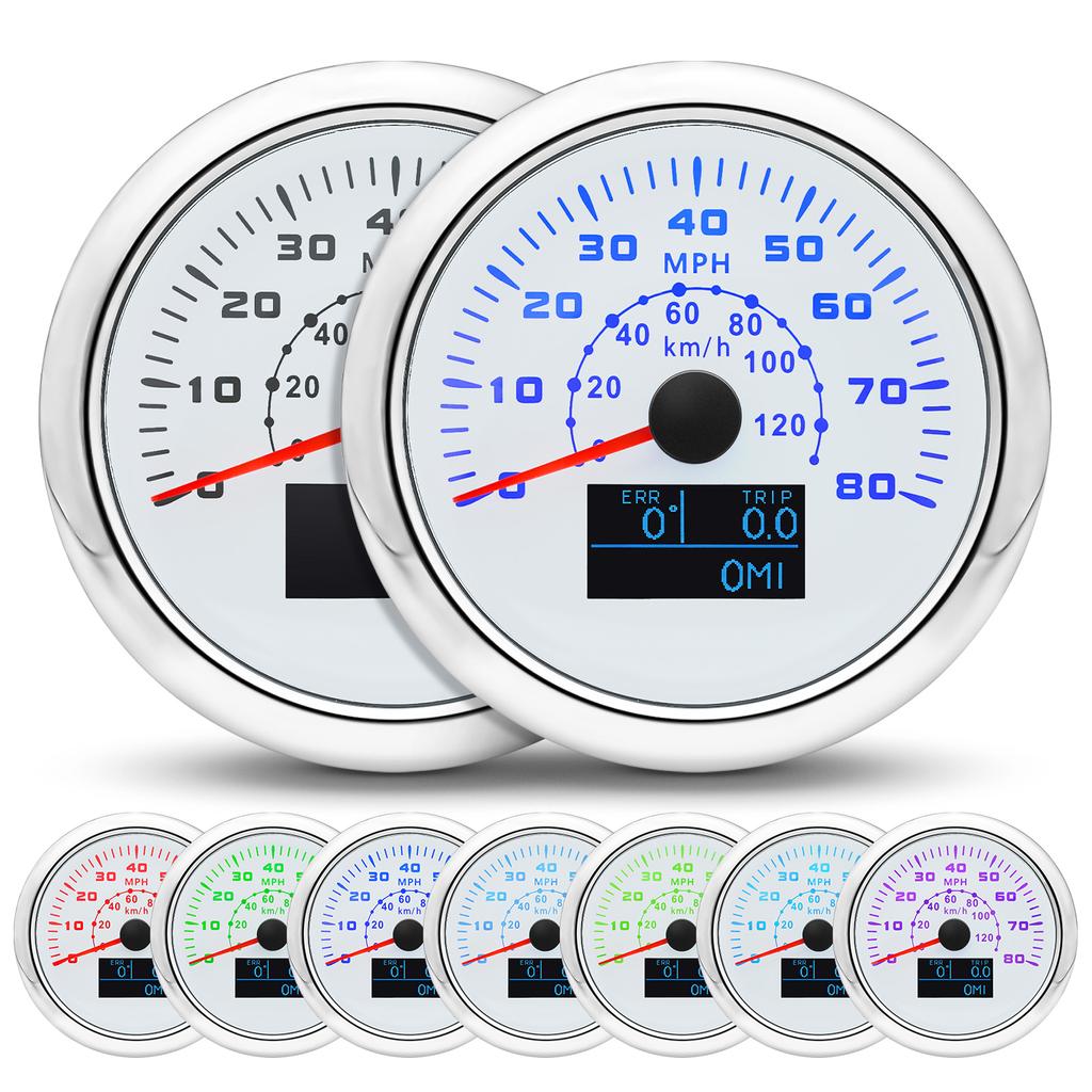 IP67 Wasserdichter Digitaler Geschwindigkeitsmesser 0~80MPH/0~120Km/h GPS Tacho Universal für Auto LKW Boot Bus Geländefahrzeuge 12V 24V