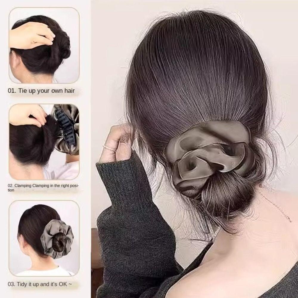 Hair Ties Synthetic Hair Bun Korean Style Scrunchie Chignon Elegant Ball Head Wig  Party