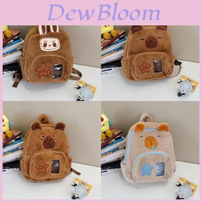 Plush Capybara Labubu Cartoon Backpack With Large Capacity For School And Daily Use