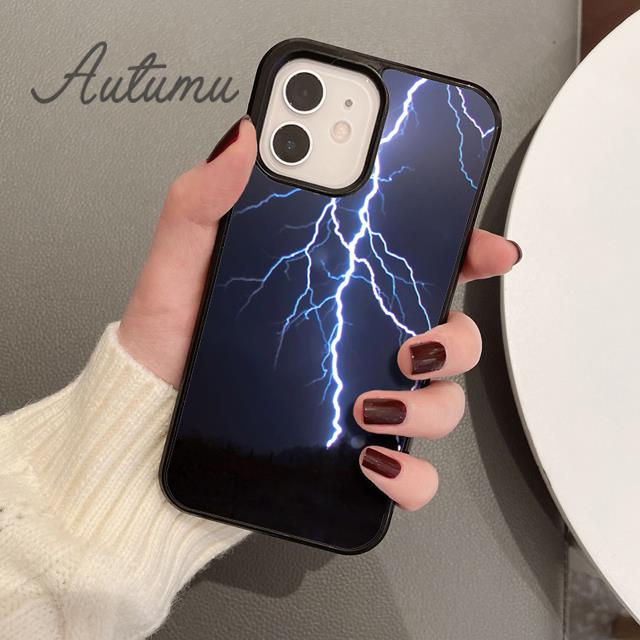 Lightning Phone Case for iPhone 11 12 13 14 Pro Max Mini X XR XS SE 2020 5 6S 7 8 Plus Samsung Galaxy S21 S22 Cover Shell