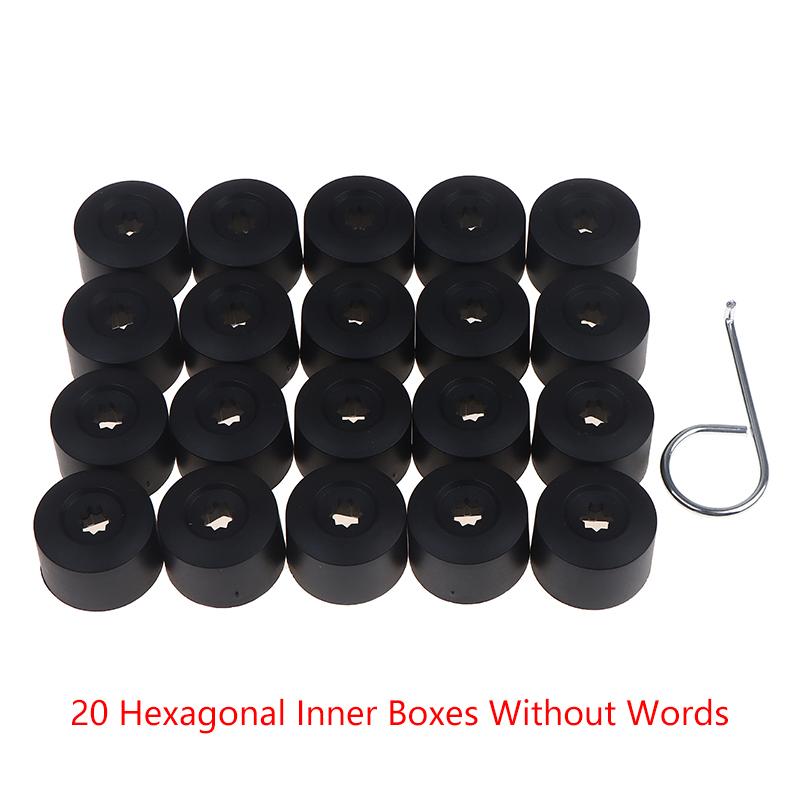 20Pcs Universal Car Wheel Hub Covers 17Mm Universal Wheel Lug Nut Cover Tire Nut Dust Cover Dust Proof Protector Car Accessories