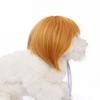 Peluca divertida para mascotas, suave, brillante, antideslizante, con banda elástica, pelo liso, para gato, fiesta de Halloween, Navidad, tocado de cosplay, accesorio de fotografía, peluca para perro y gato