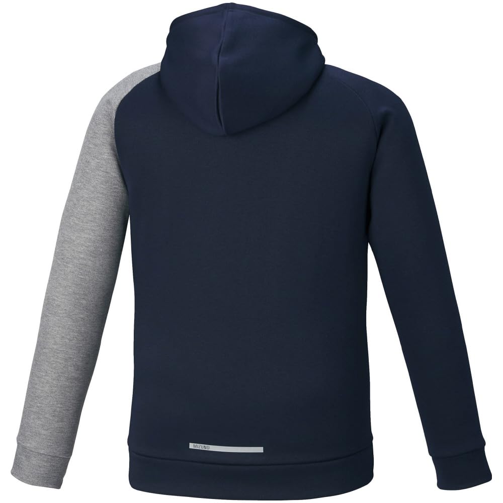 Mizuno Dynamotion Fit Training Sweat Sports Deep Size S Men's Jacket, Jersey, K2JC1556, Navy/Black Heather,