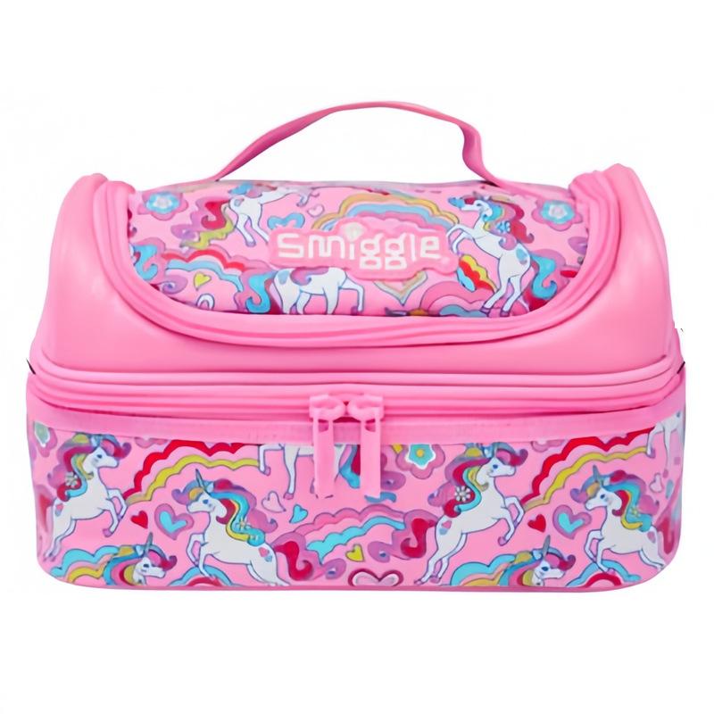 Smiggle Kids Lunch Bag Large Capacity Insulated Lunch Box Tote for School Students Portable Meal Cooler Bag Cute Design