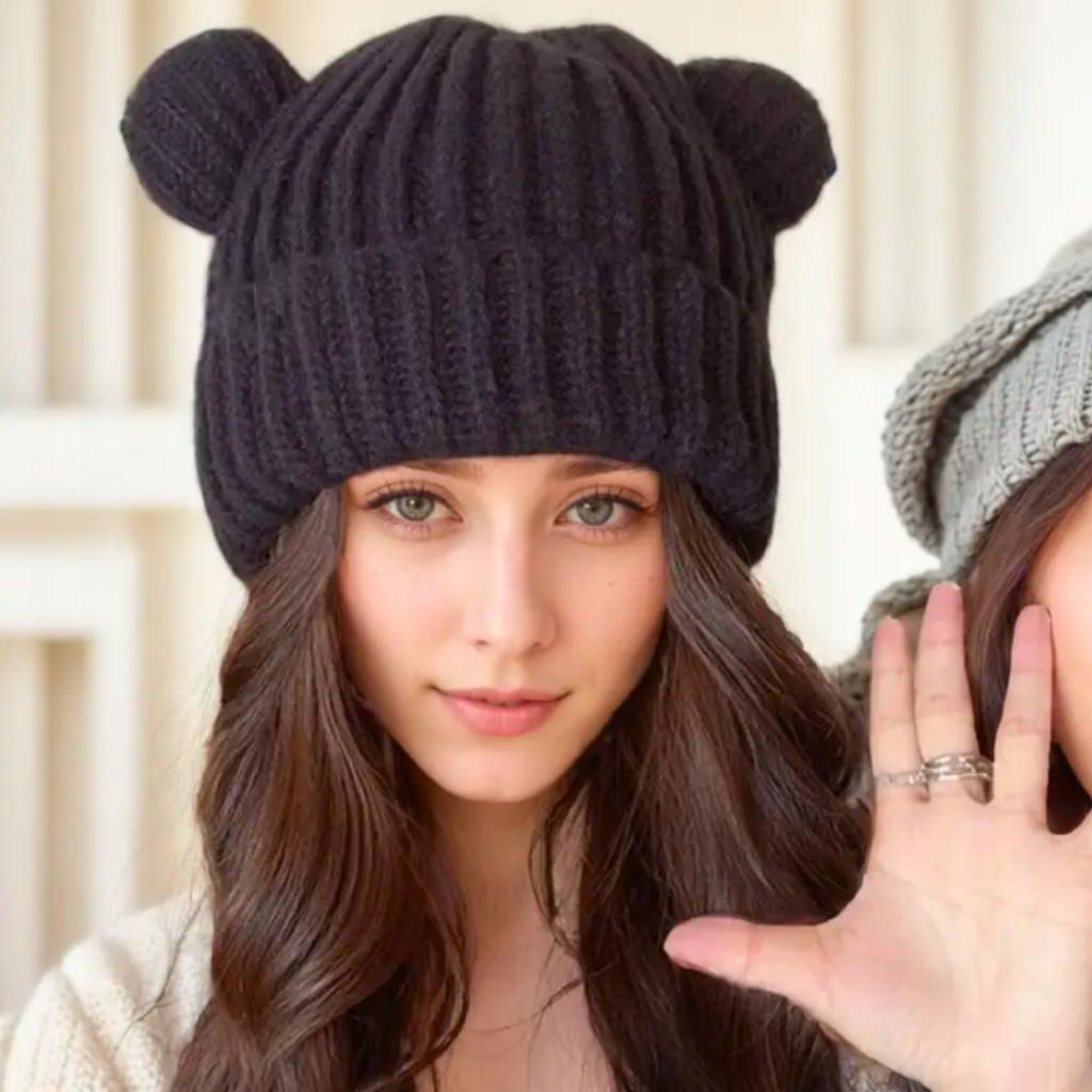 Women's Winter Hat Fashionable Warm Teddy Bear With Ears For Her