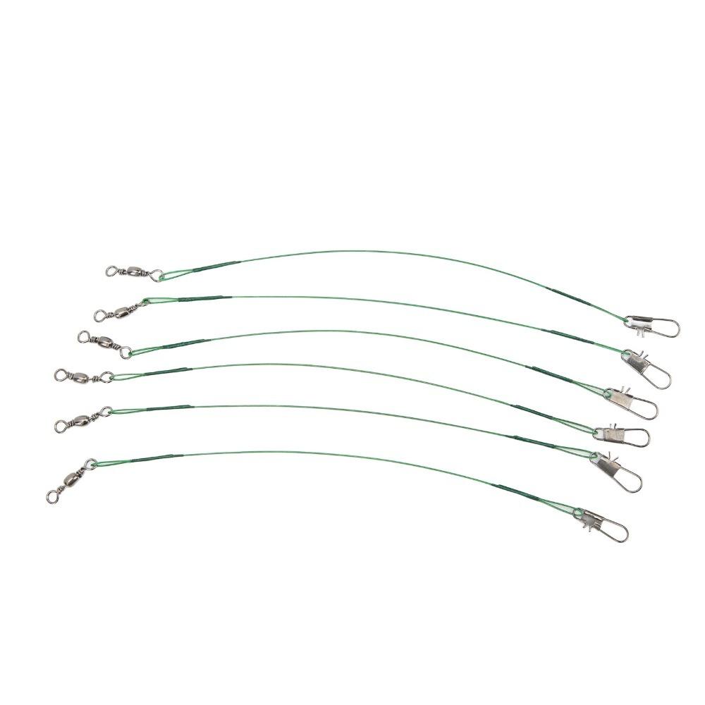 100PCS Steel Fishing Wire Leaders with Swivels Leader Wire Wire Leaders  Fishing Accessories 100PCS-15cm