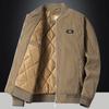 Men's Corduroy Thick Cotton Parkas Male Large Size New Autumn Winter Stand Collar Slim Jacket Men's Fashion Casual Warm Outwear