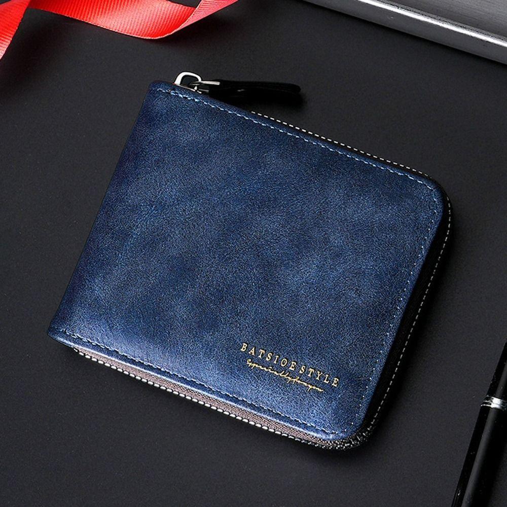 Multi-functional Men's Wallet PU Leather Credit Card Holder Mini Short Card Bag Wallet Organizer