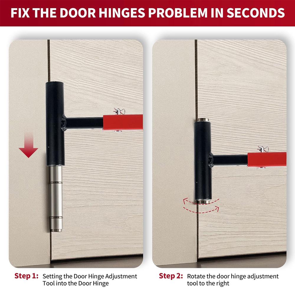Door Hinge Wrench Kit Door Hinge Adjustment Tool 14/19/23/25mm Precision Tool Set With Replacement Hinge Wrench Heads