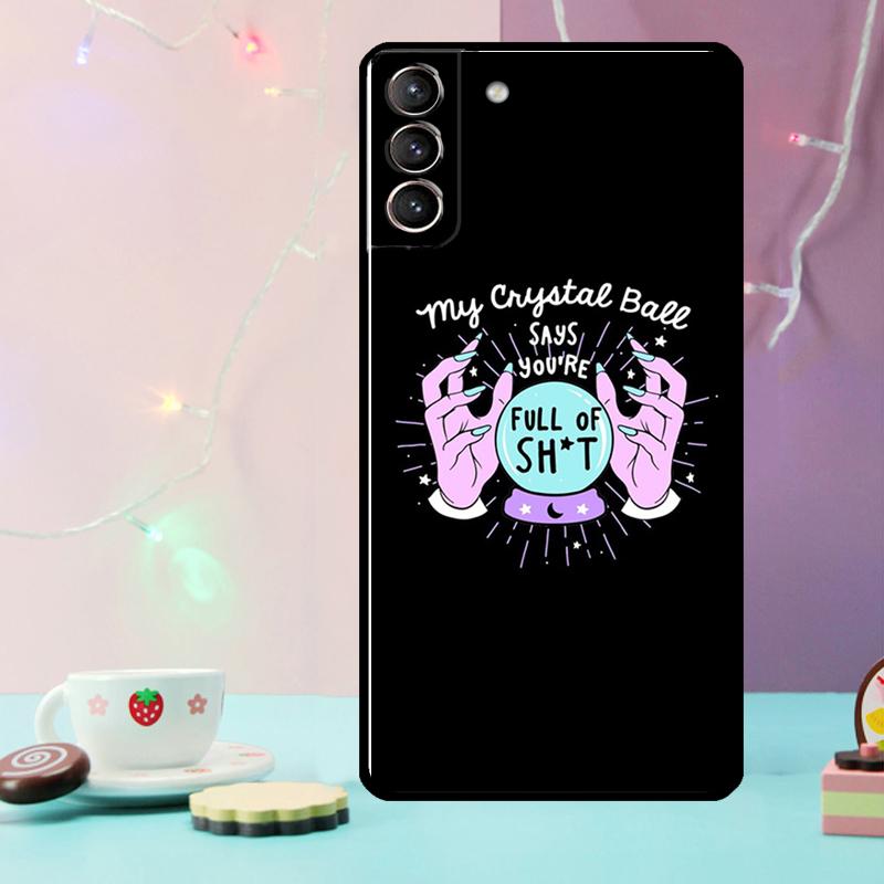 

Girly Pastel Witch Goth Phone Case For Samsung Galaxy S25 Ultra S20 S21 S22 S23 S24 Ultra Plus S9 S10 S25 FE Cover For Galaxy S25Ultra