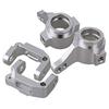 Mxfans 2 Pairs Silver Aluminum Alloy Front Knuckle Arms & C-Hubs CC01-001 CCO1-002 for RC1:10 Tamiya CC014WD