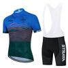 STRAVA Cycling Suit Set Bicycle Mountain Bike Outdoor Breathable Short-sleeved Shorts