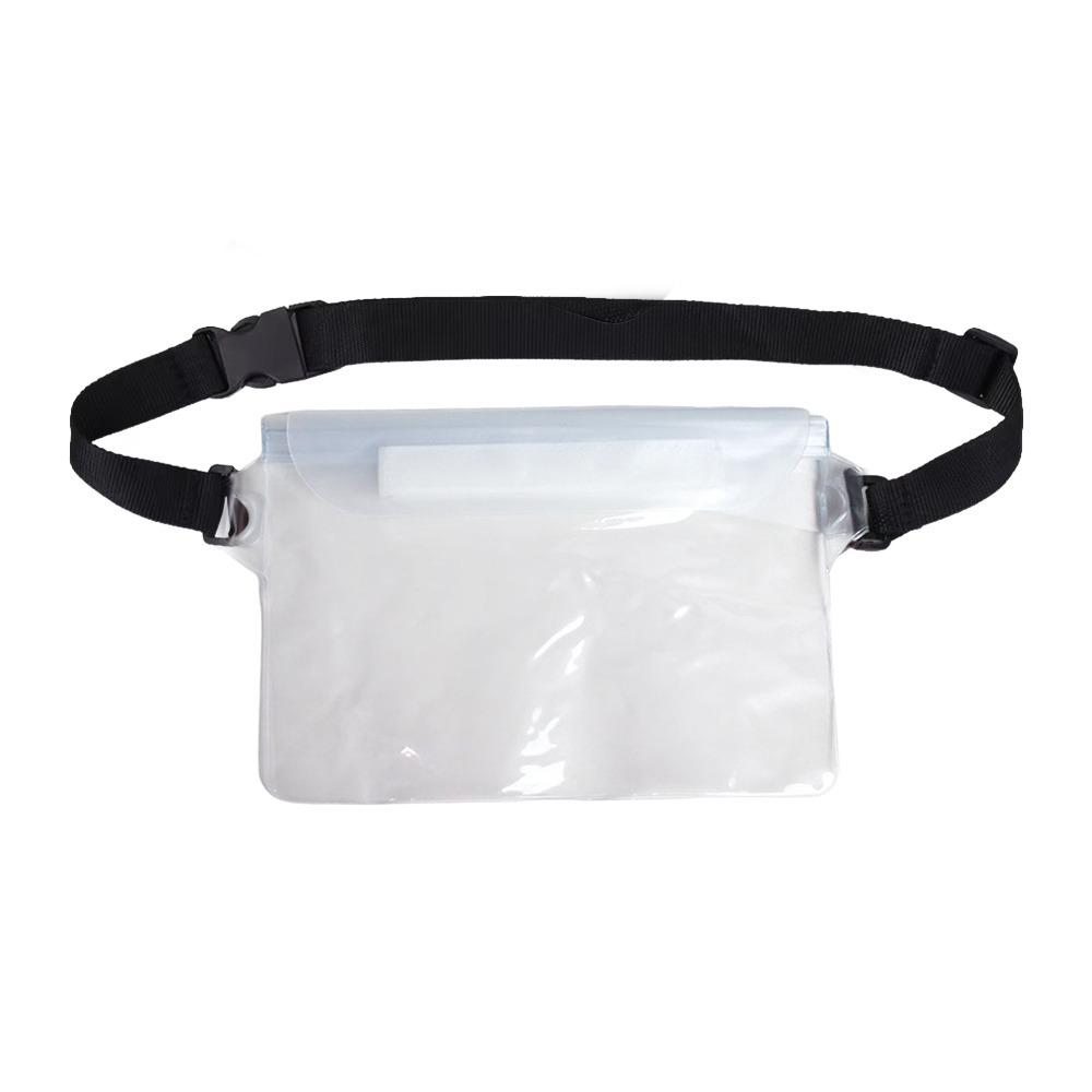Transparent Waterproof Waist Bag Large Capacity 3 Layer Protection Swimming Bag With Waist Strap Multi-Layer Seal